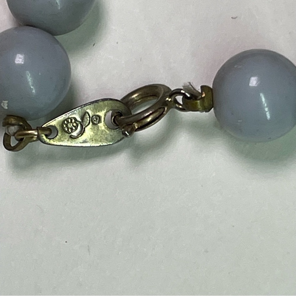 Vintage 1980s Gray Beaded Necklace - Picture 6 of 6